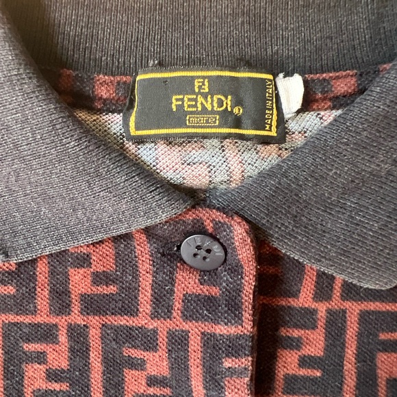 FENDI MARE Vintage 90s FF Zucca Polo - Picture 3 of 15